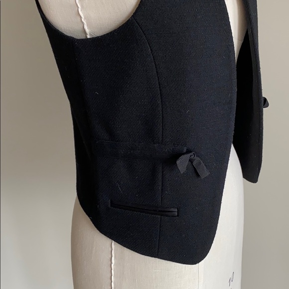Thick Black Maison Scotch Vest with Bow Detailing - Picture 3 of 5